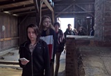 Auschwitz II - při vstupu do ubytovacího zařízení Auschwitz II - při vstupu do ubytovacího zařízení
